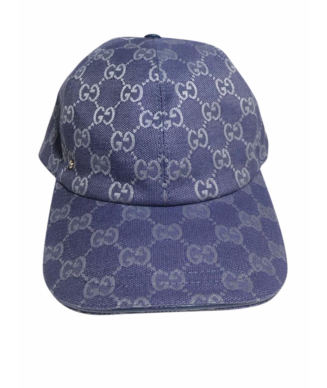 GUCCI Синяя хлопковая кепка/бейсболка, фото 1