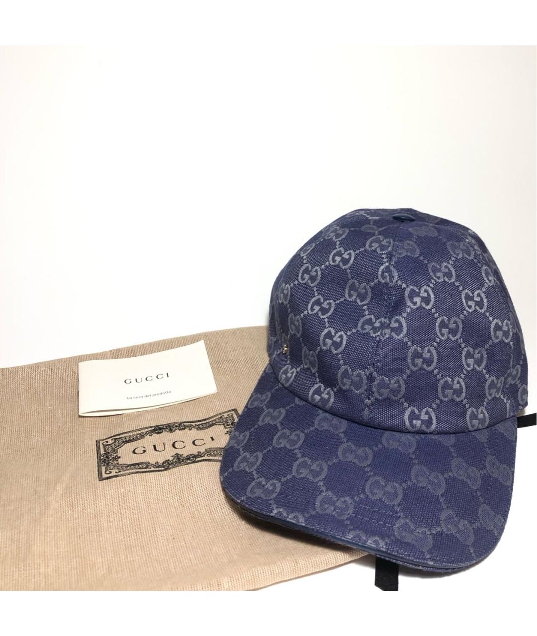GUCCI Синяя хлопковая кепка/бейсболка, фото 7