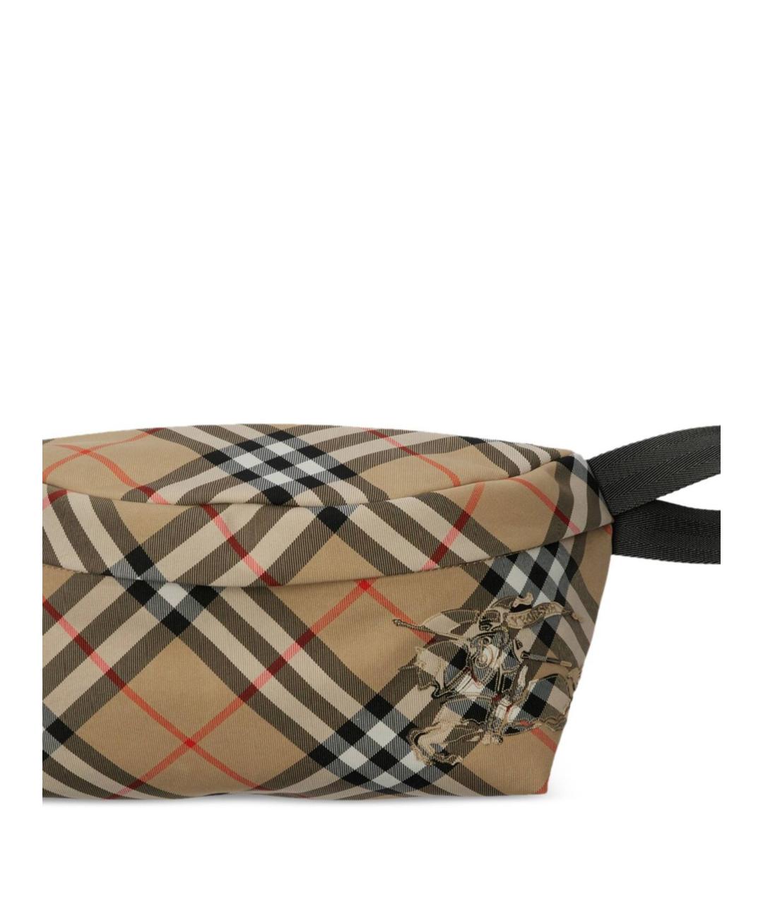 BURBERRY Бежевая синтетическая поясная сумка, фото 2