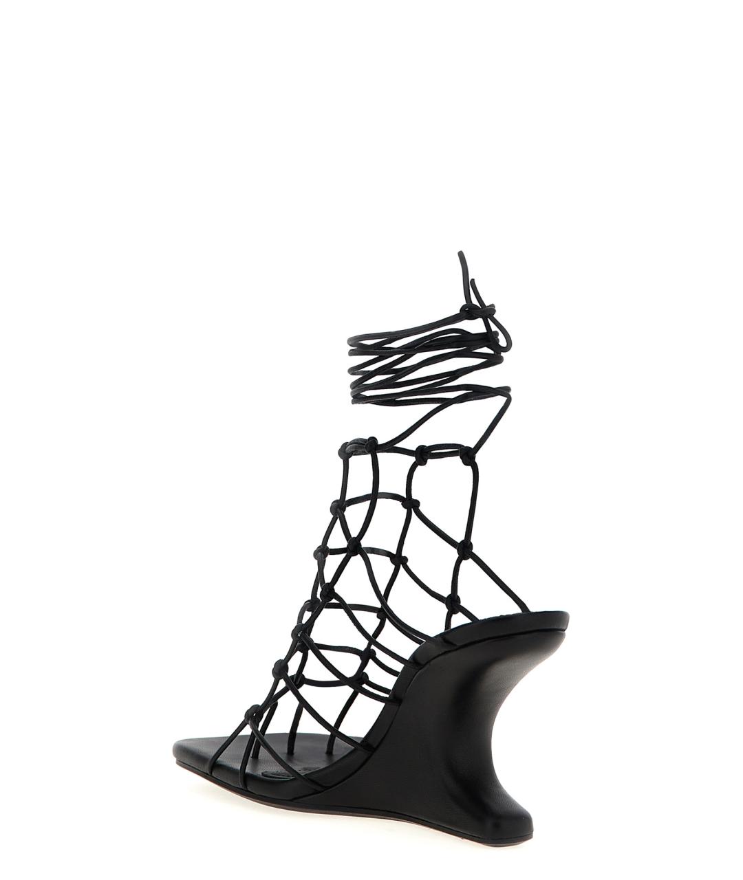 RICK OWENS Черные кожаные сандалии, фото 3