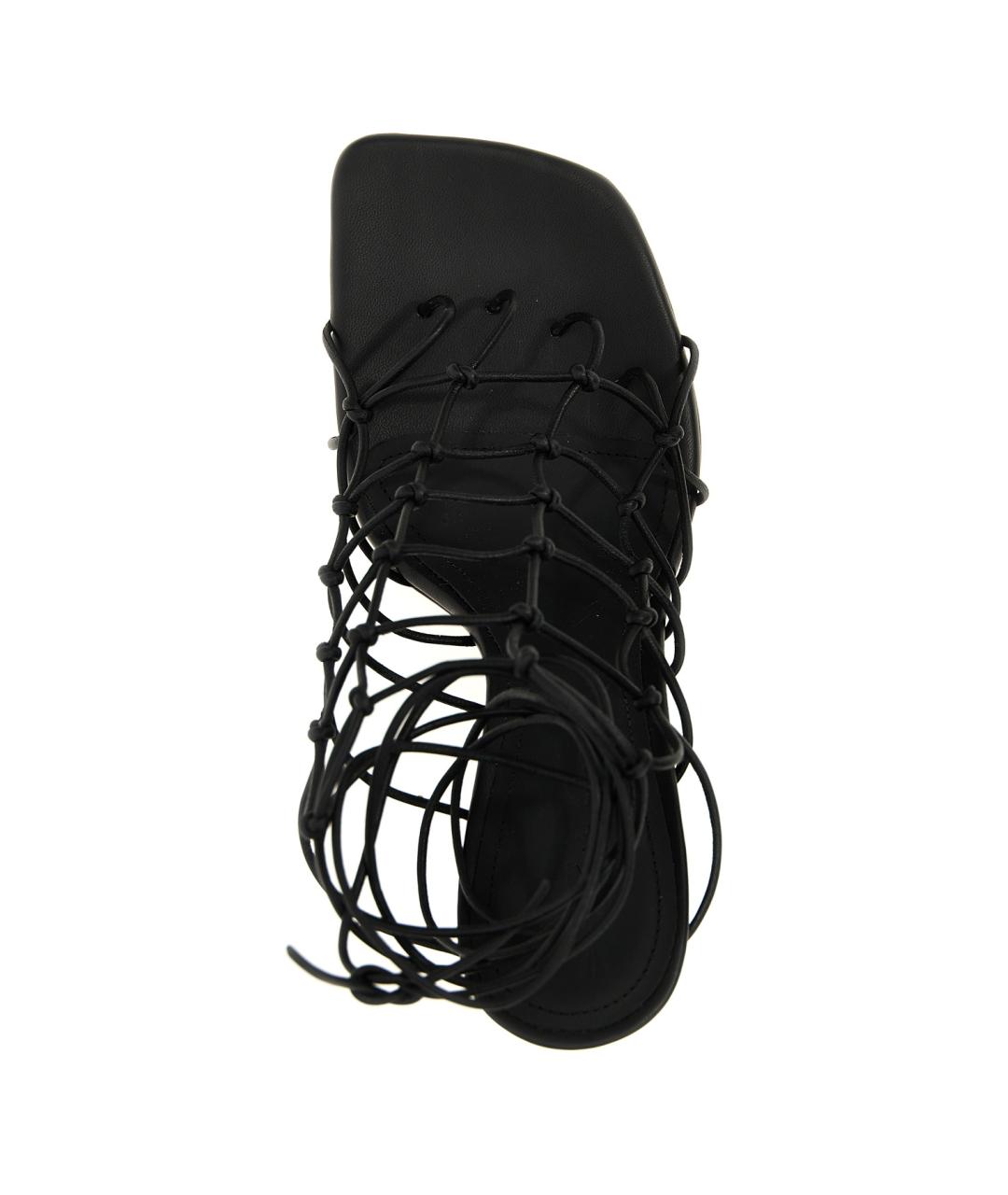 RICK OWENS Черные кожаные сандалии, фото 4