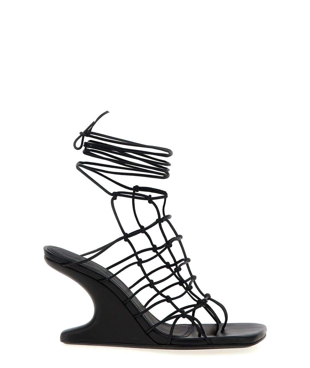 RICK OWENS Черные кожаные сандалии, фото 5