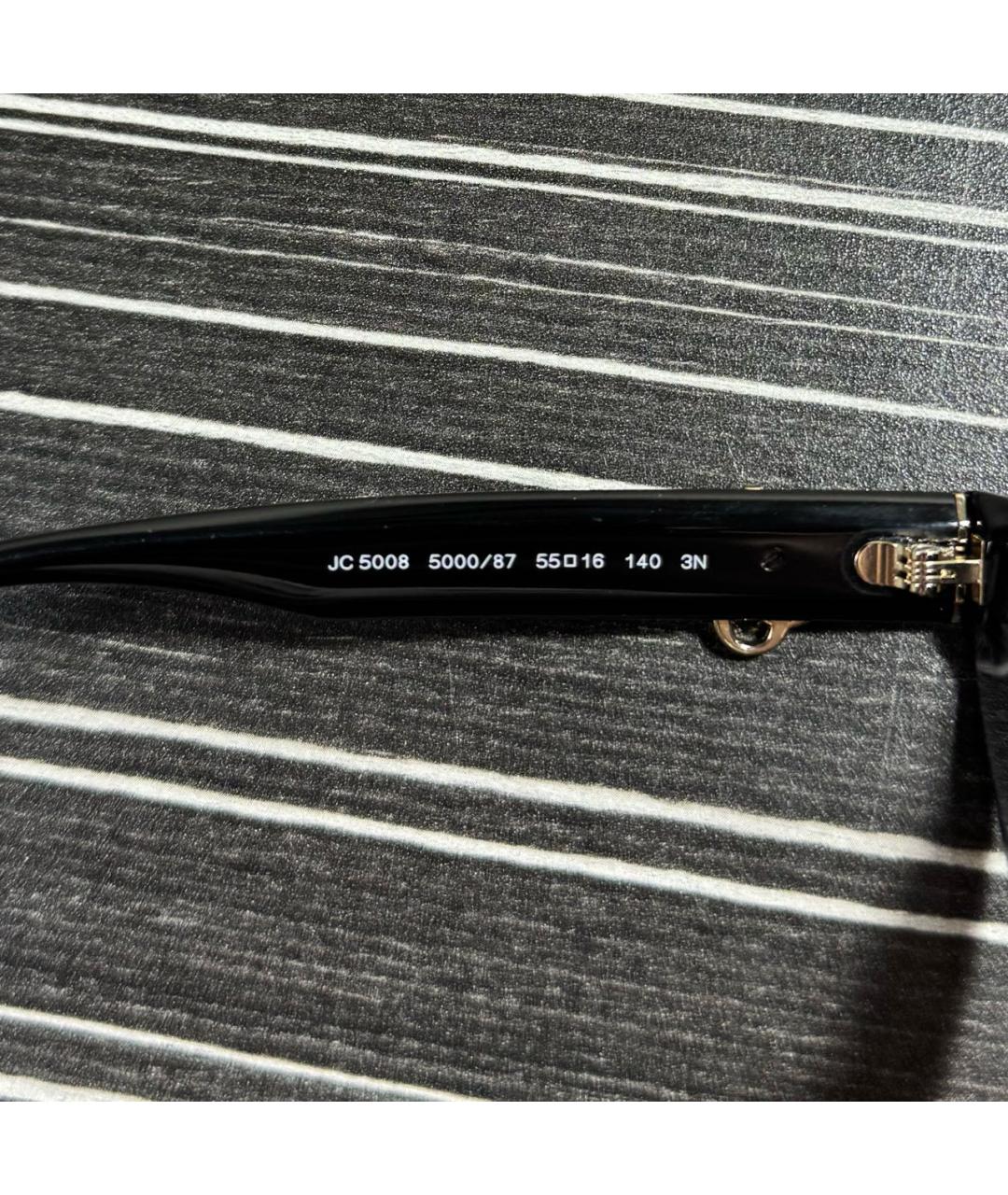 JIMMY CHOO Черные пластиковые солнцезащитные очки, фото 3
