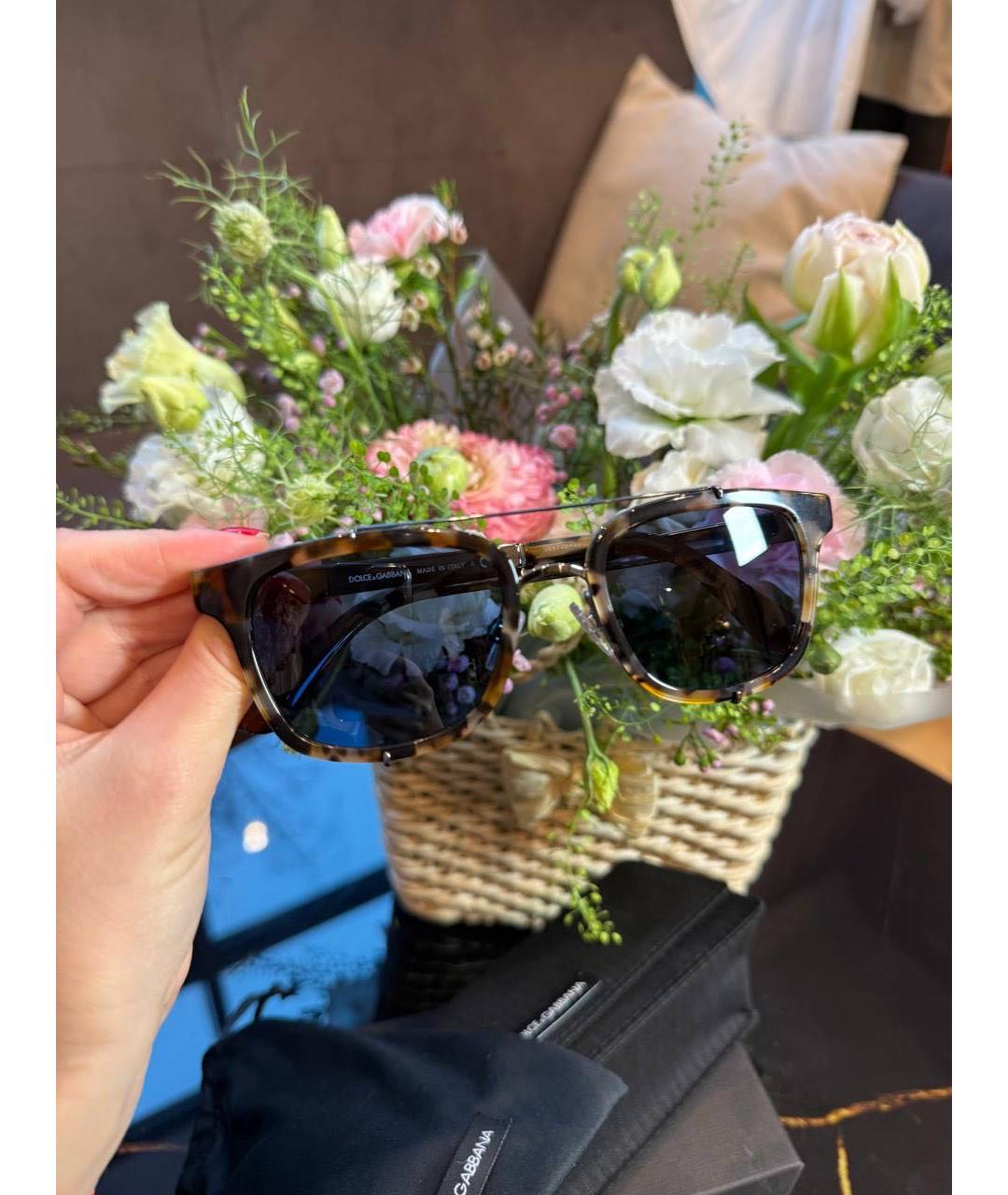 DOLCE&GABBANA Коричневые солнцезащитные очки, фото 2