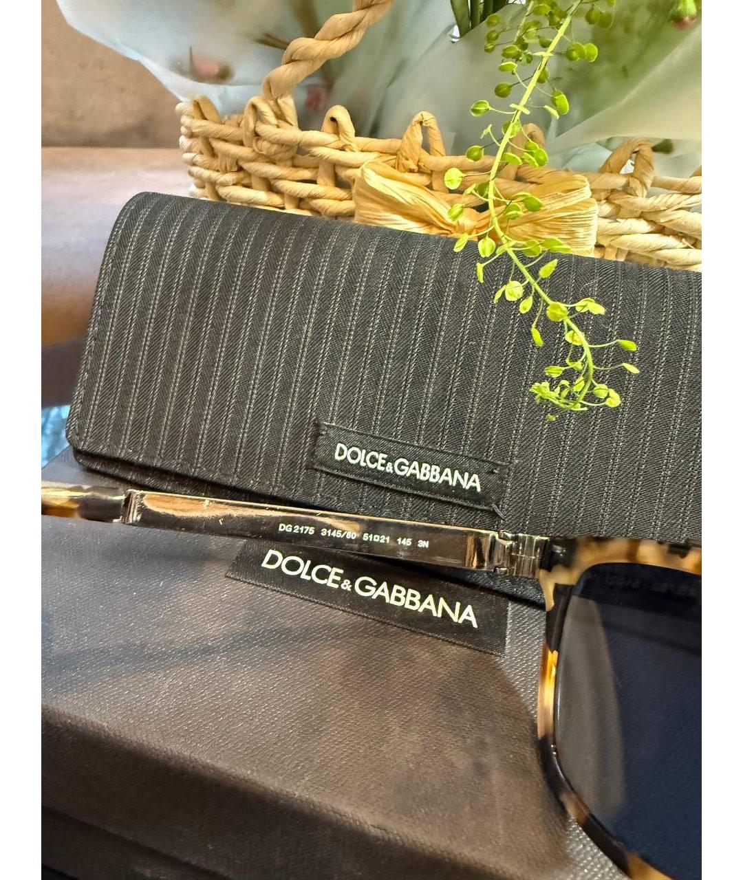 DOLCE&GABBANA Коричневые солнцезащитные очки, фото 3