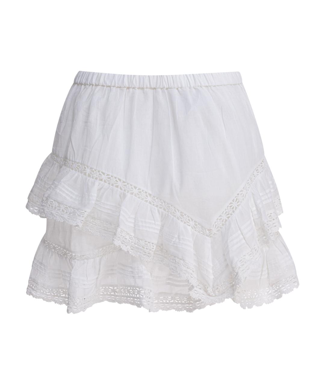 ISABEL MARANT ETOILE Белая хлопковая юбка мини, фото 2