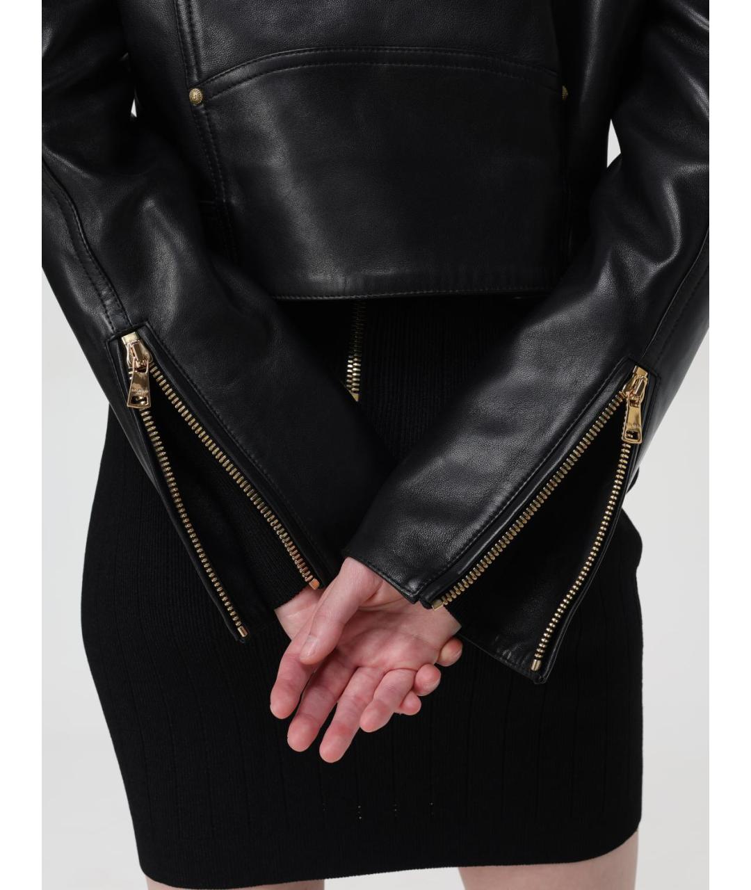 BALMAIN Черная кожаная куртка, фото 6