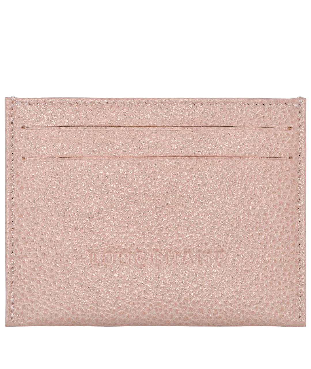 LONGCHAMP Розовый кожаный кардхолдер, фото 1
