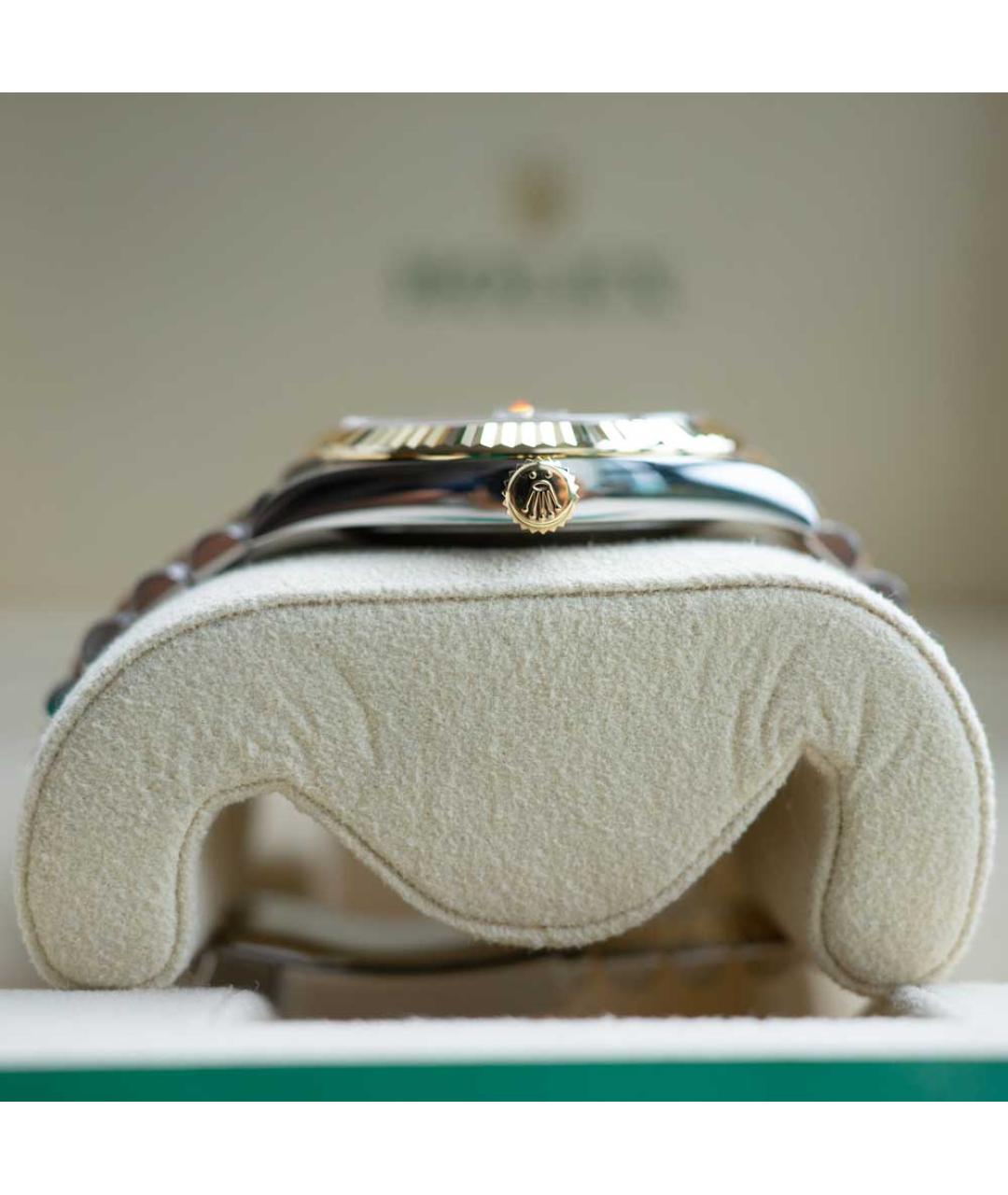 ROLEX Серые часы из желтого золота, фото 5