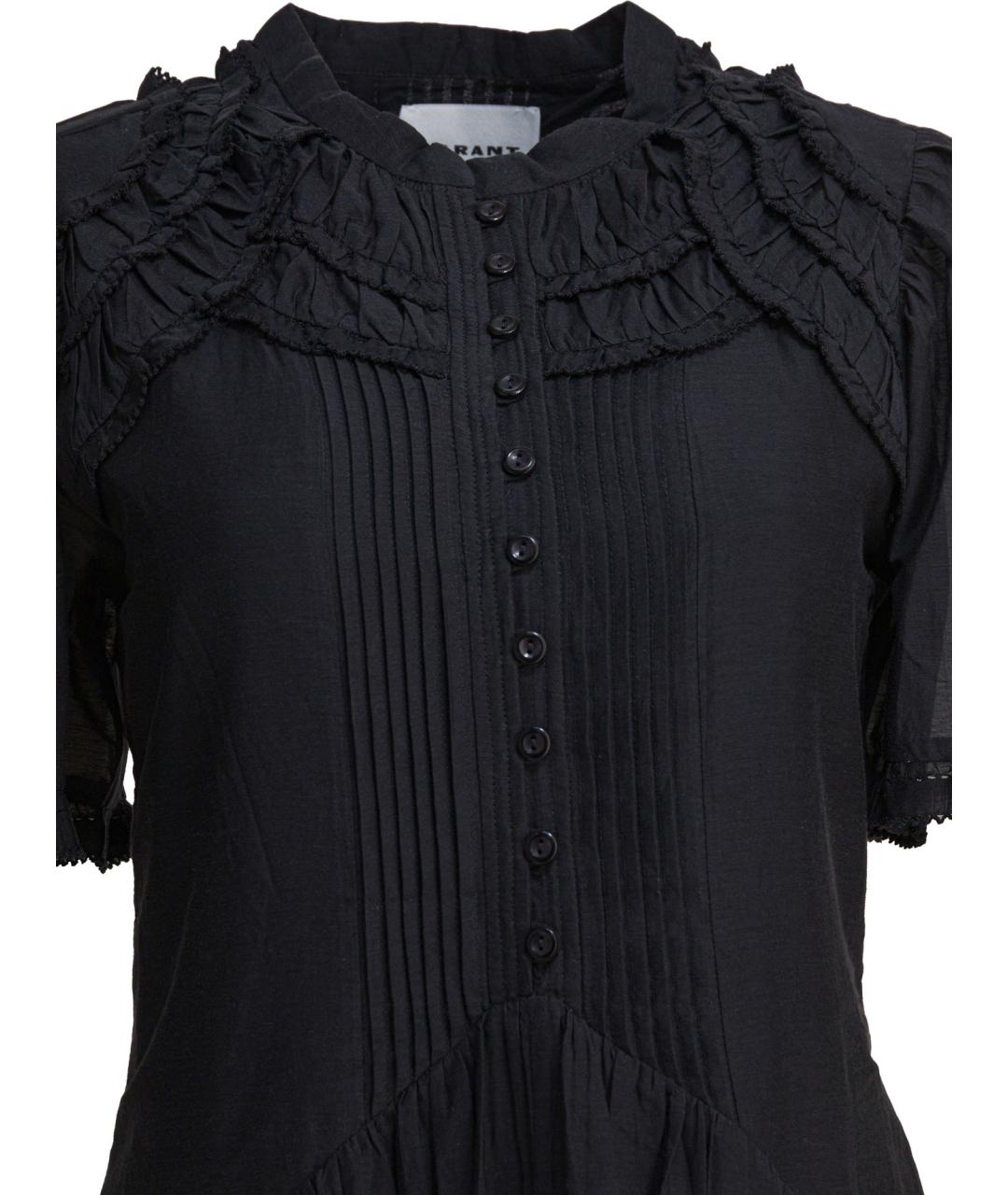 ISABEL MARANT ETOILE Черное хлопковое повседневное платье, фото 3