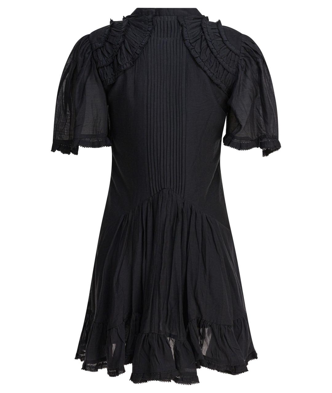 ISABEL MARANT ETOILE Черное хлопковое повседневное платье, фото 2
