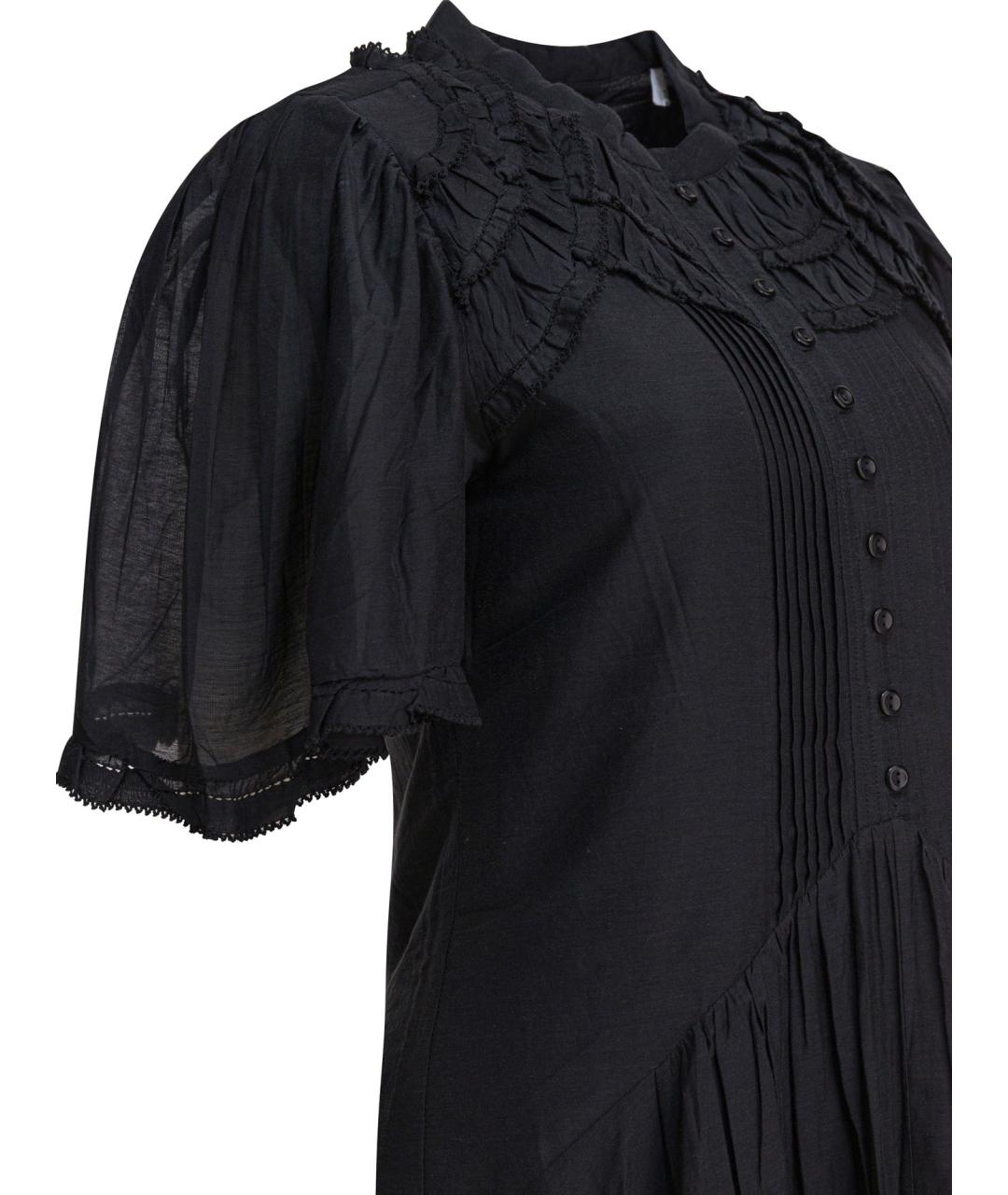 ISABEL MARANT ETOILE Черное хлопковое повседневное платье, фото 4
