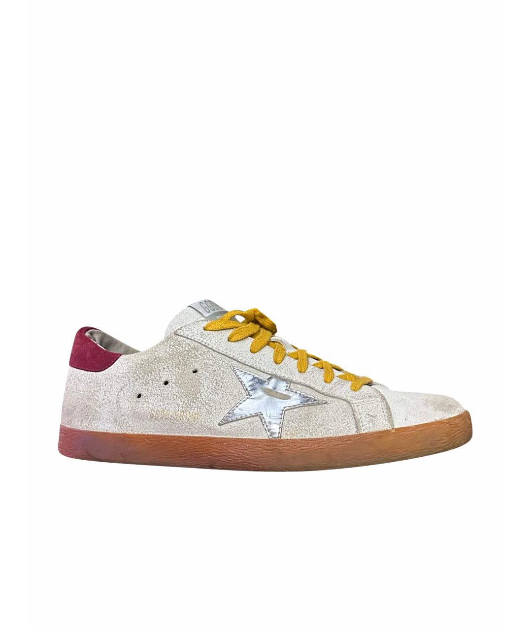 GOLDEN GOOSE DELUXE BRAND Белые низкие кроссовки / кеды из искусственной кожи, фото 1