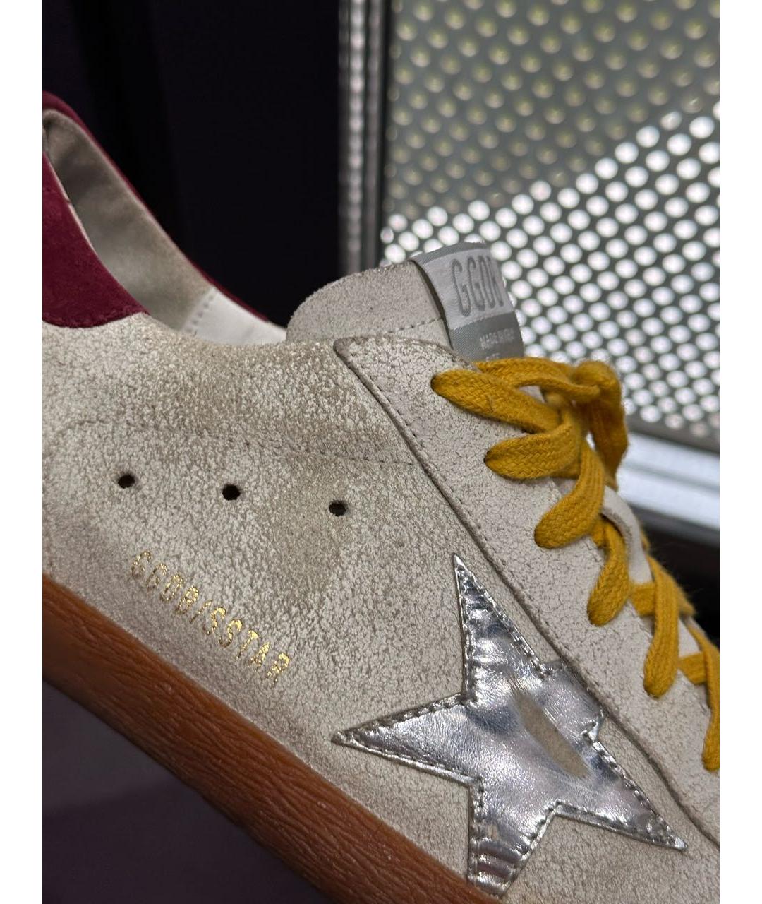 GOLDEN GOOSE DELUXE BRAND Белые низкие кроссовки / кеды из искусственной кожи, фото 5