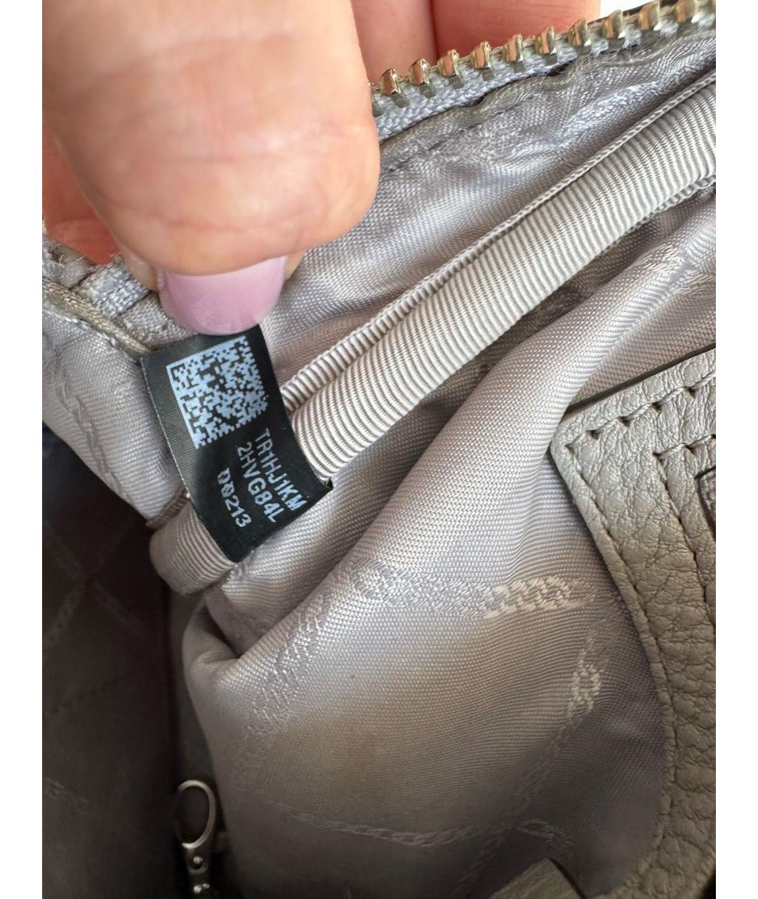 MICHAEL KORS Серый кожаный рюкзак, фото 6