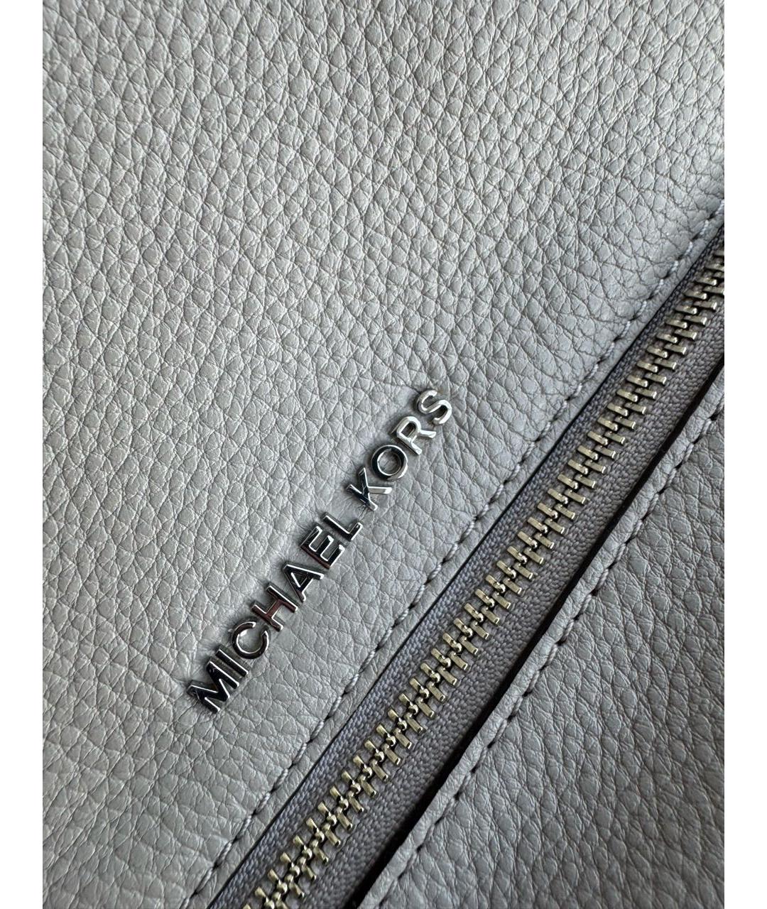 MICHAEL KORS Серый кожаный рюкзак, фото 7