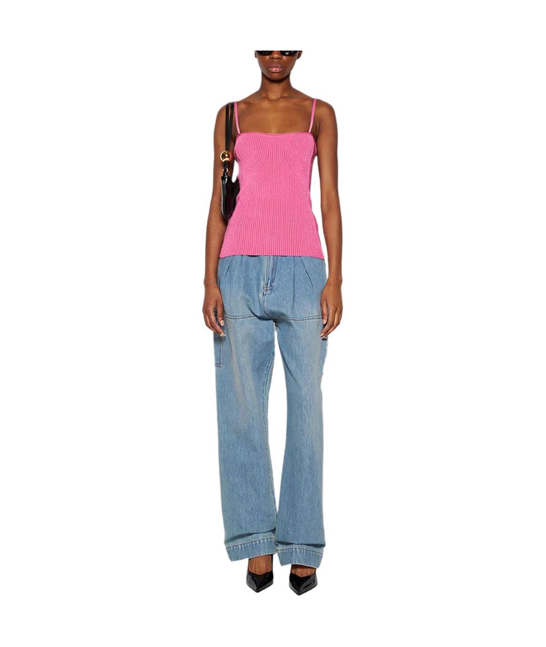 JACQUEMUS Розовая майка, фото 5