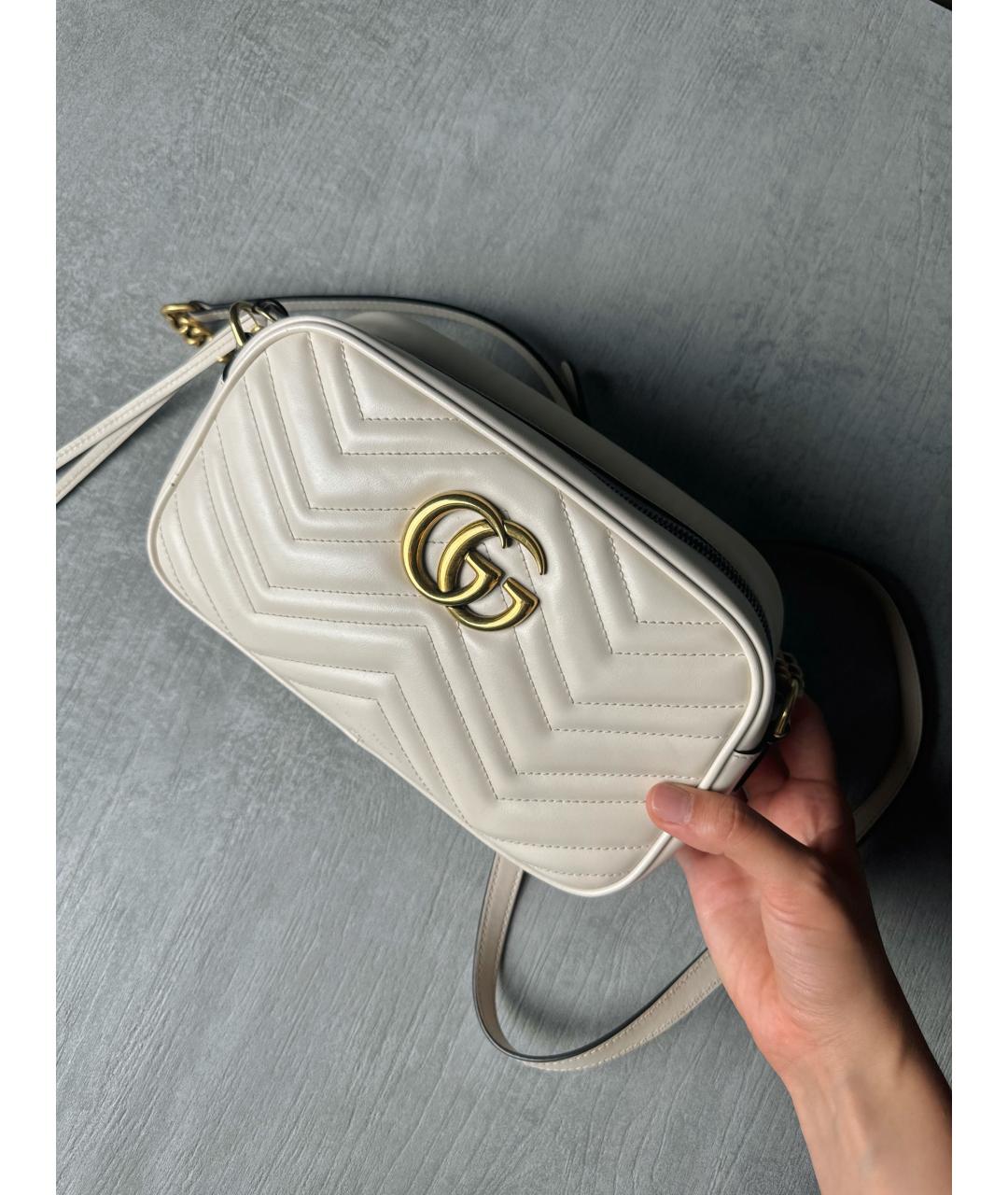 GUCCI Белая кожаная поясная сумка, фото 7