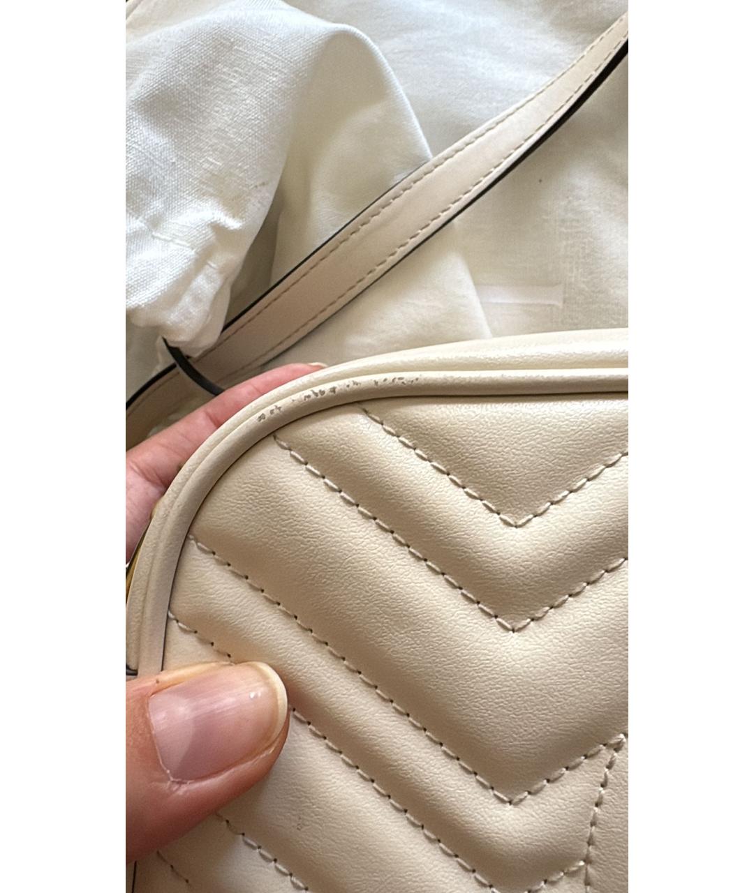 GUCCI Белая кожаная поясная сумка, фото 6