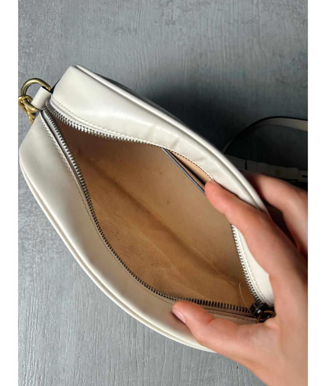 GUCCI Белая кожаная поясная сумка, фото 4