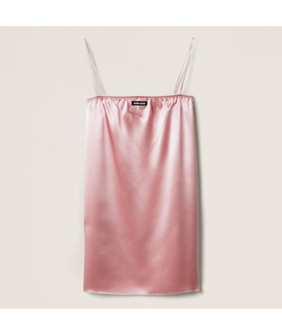 MIU MIU Розовое ацетатное платье, фото 7