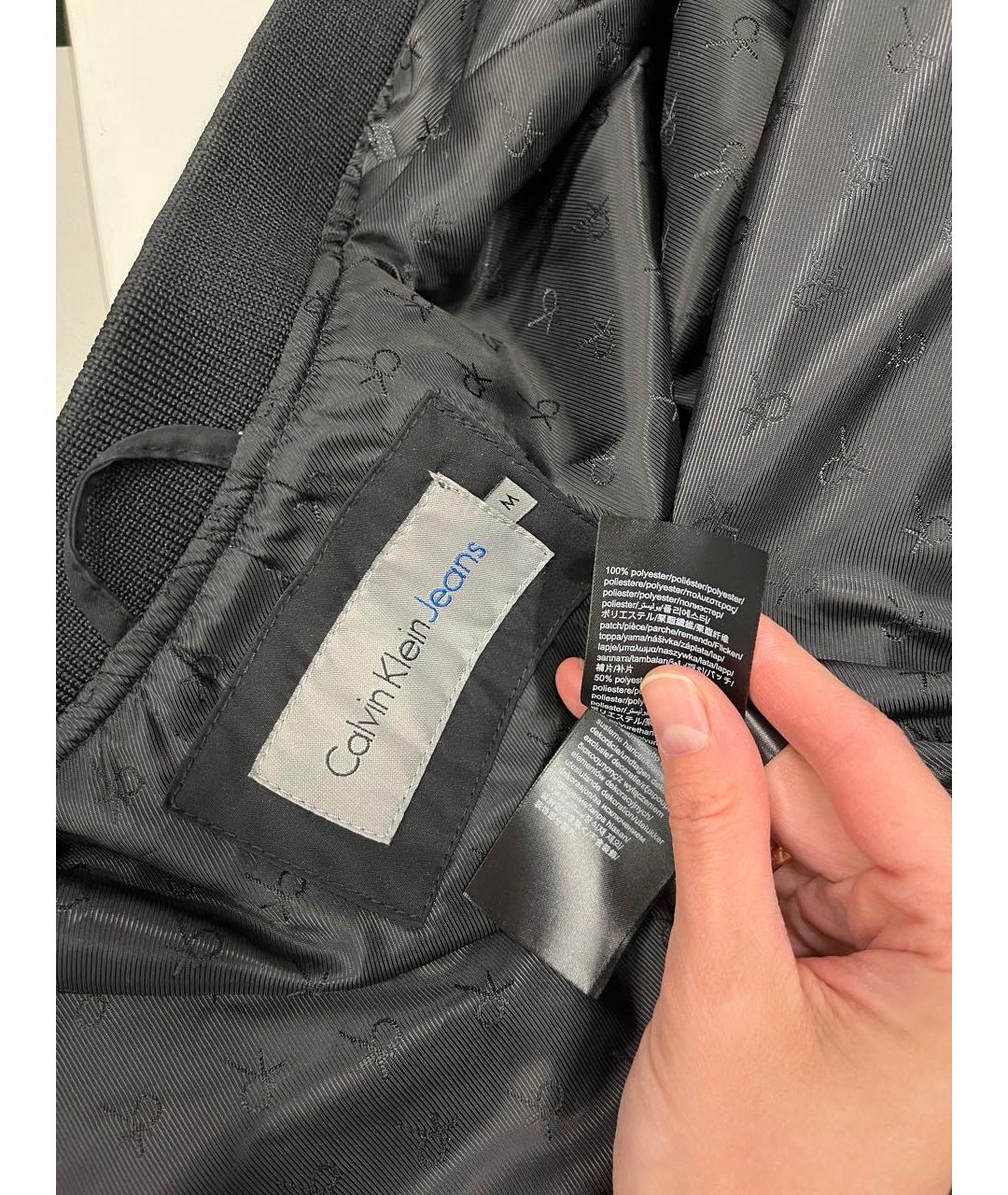 CALVIN KLEIN JEANS Черная полиэстеровая куртка, фото 5