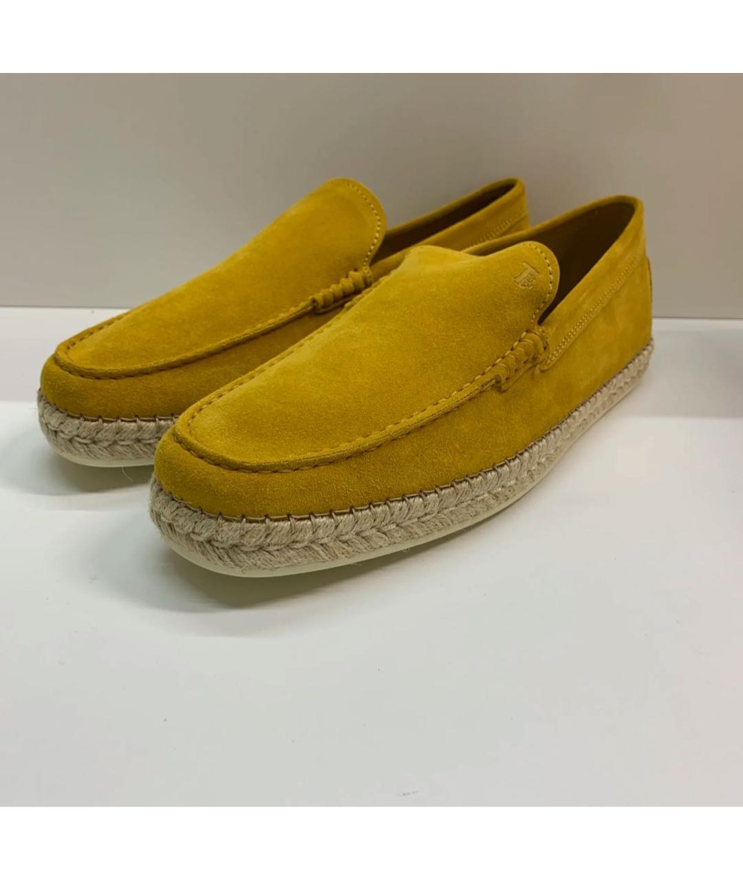TOD'S Горчичные замшевые мокасины, фото 2