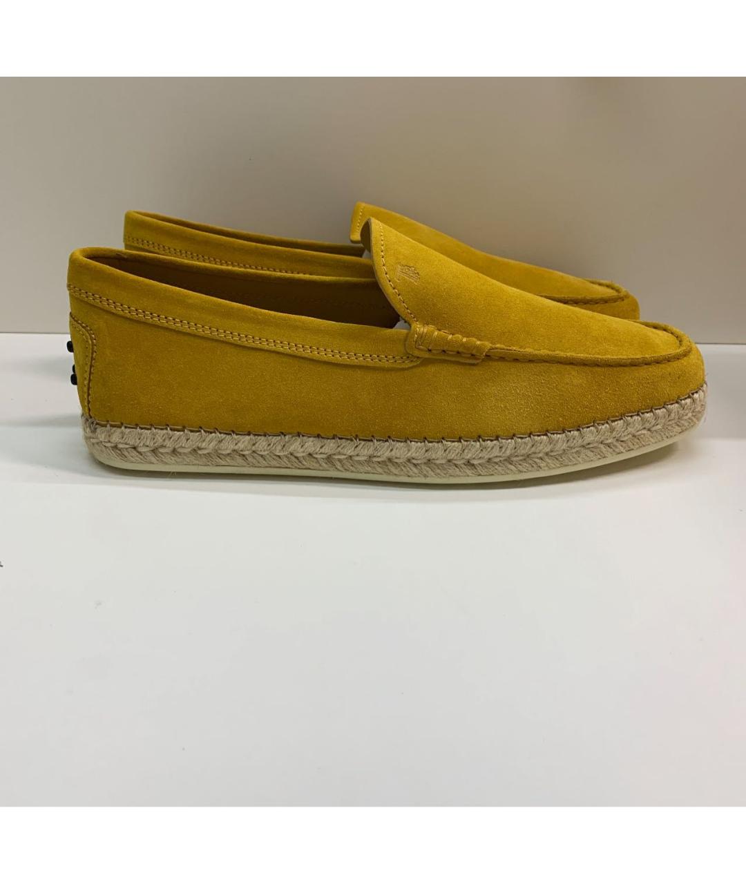 TOD'S Горчичные замшевые мокасины, фото 4