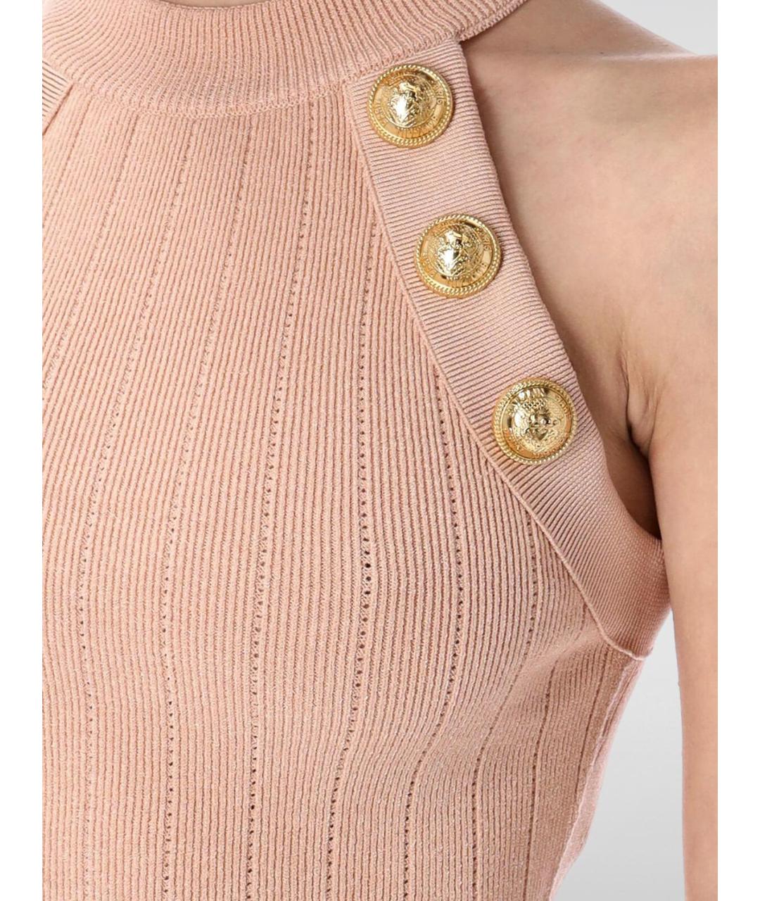 BALMAIN Розовая майка, фото 4