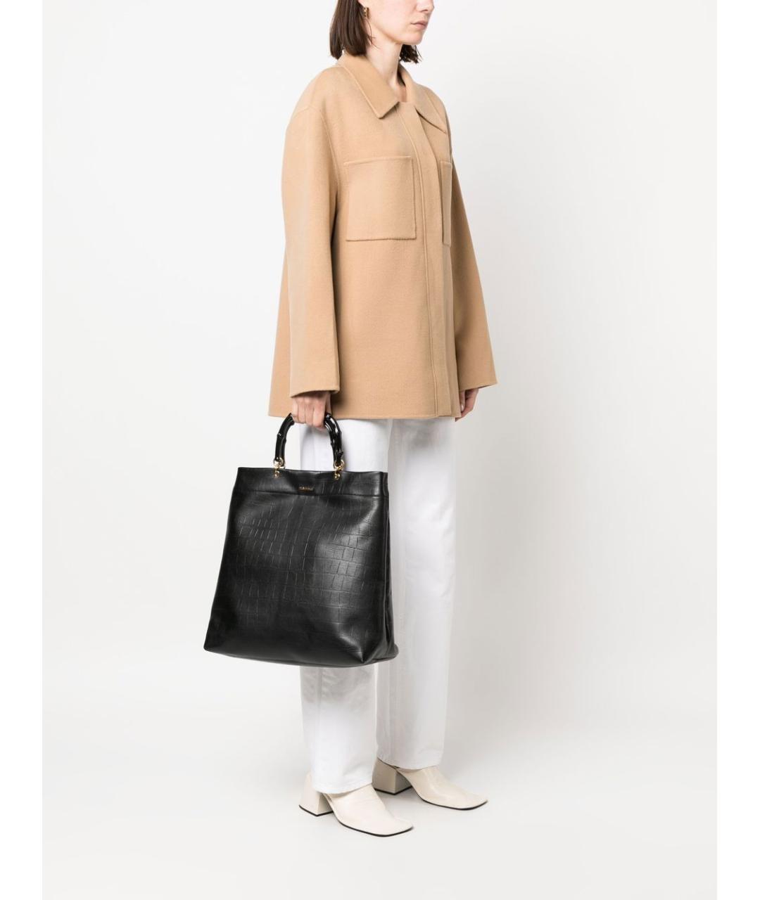 JIL SANDER Черная сумка тоут, фото 4