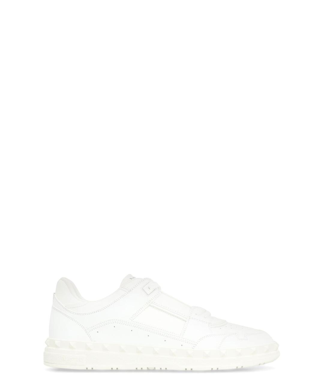 VALENTINO Белые кожаные низкие кроссовки / кеды, фото 1