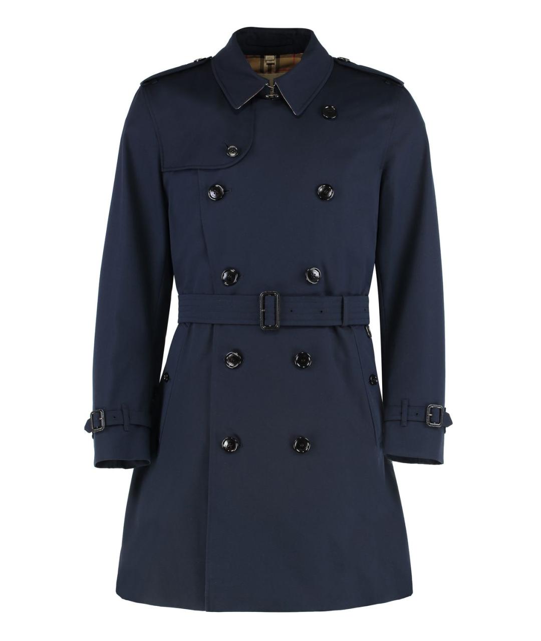 BURBERRY Темно-синее хлопковое пальто, фото 1