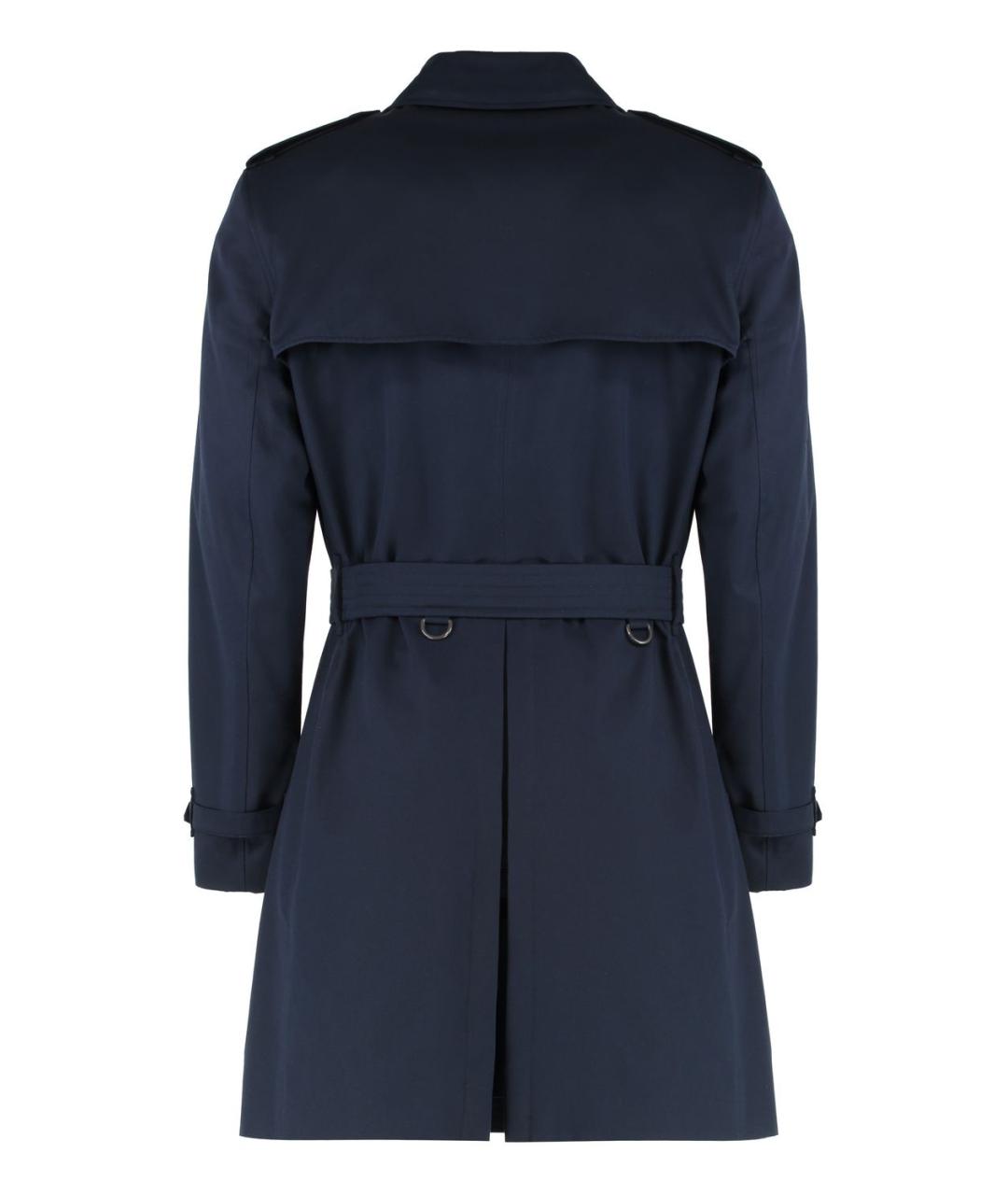 BURBERRY Темно-синее хлопковое пальто, фото 2