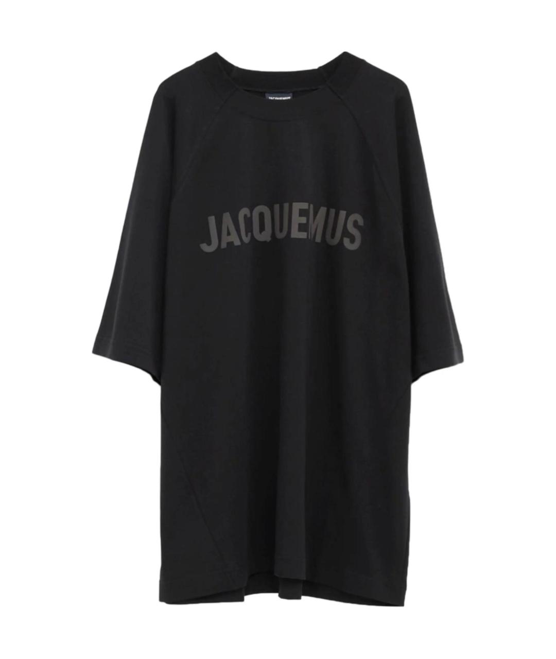 JACQUEMUS Черная хлопковая футболка, фото 1