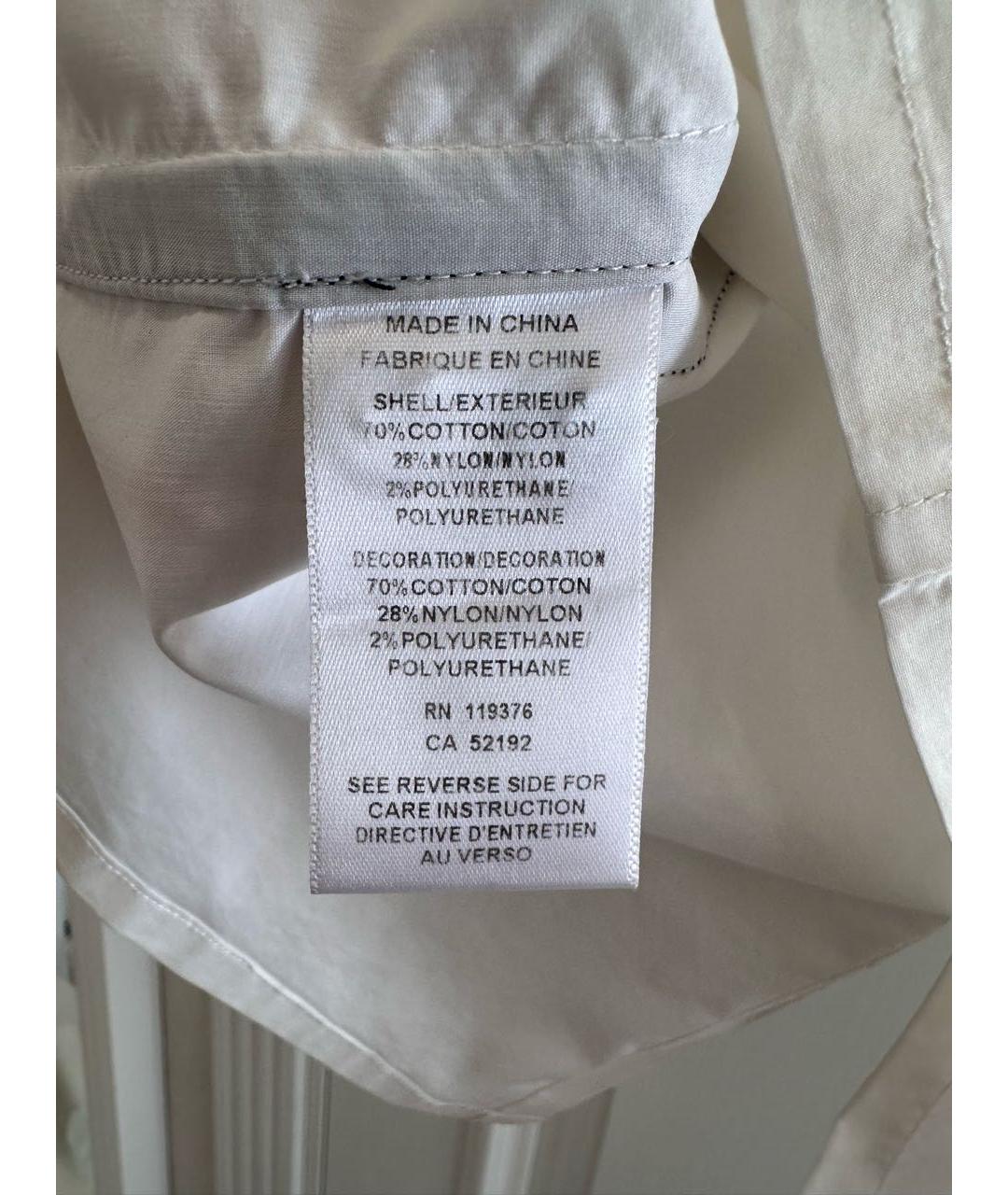 HELMUT LANG Белая хлопковая кэжуал рубашка, фото 3