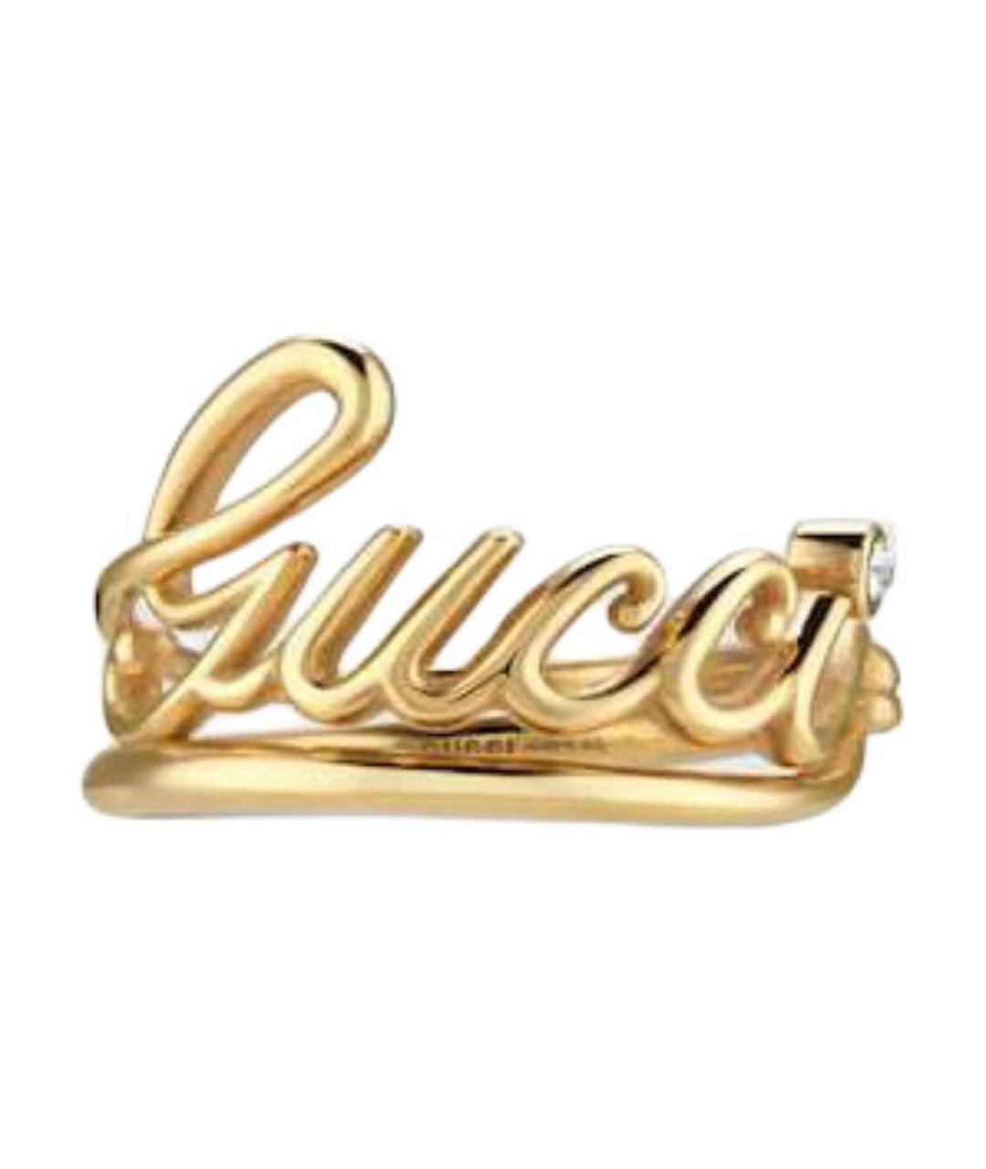 GUCCI Золотое металлическое кольцо, фото 2