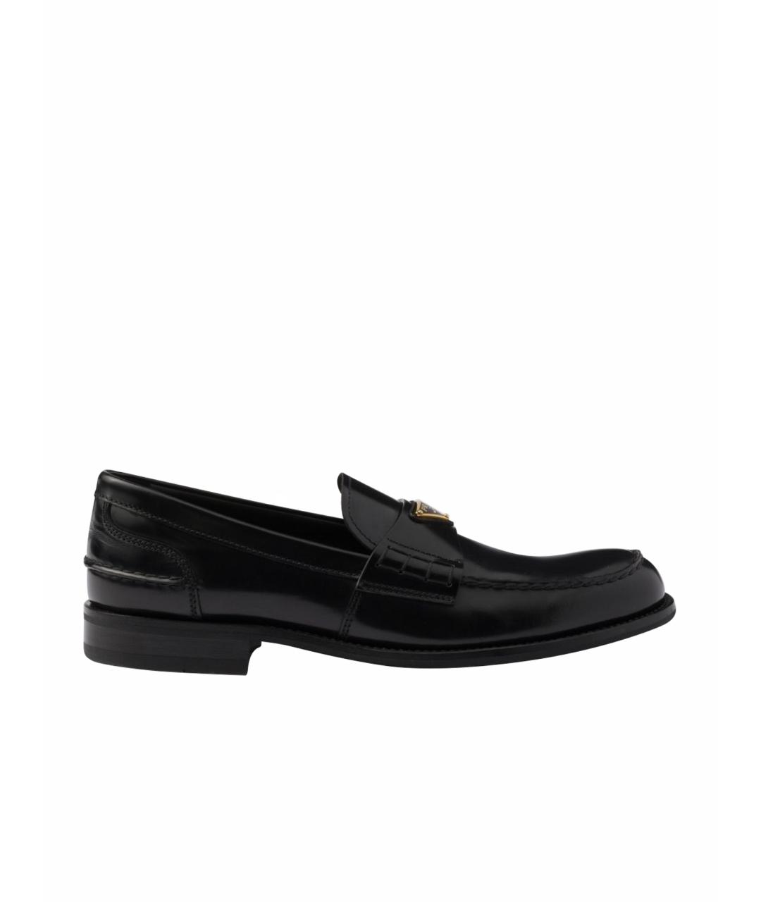 PRADA Черные кожаные лоферы, фото 1