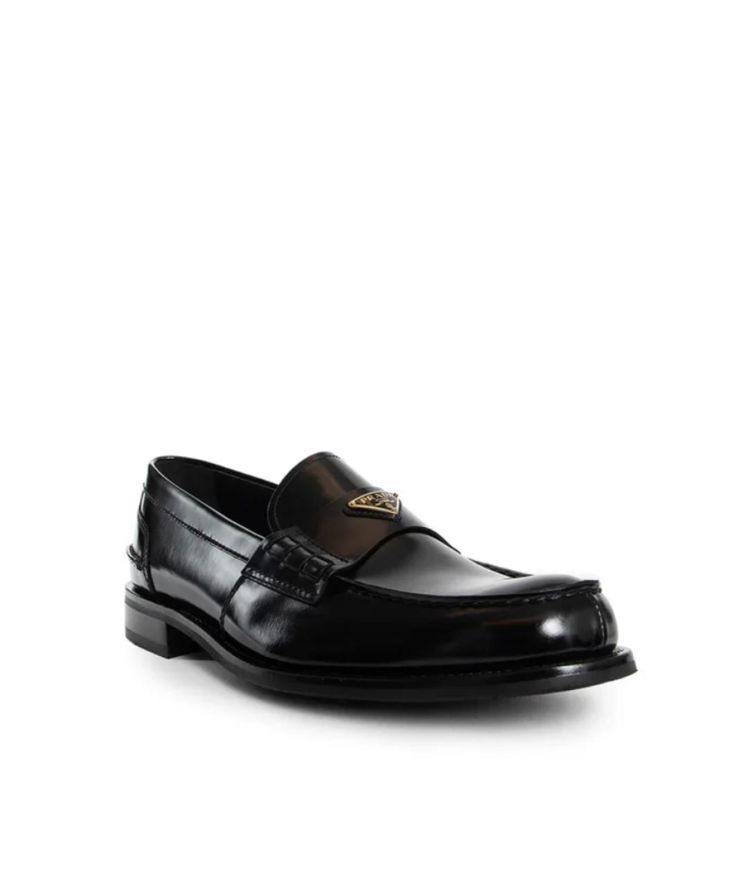 PRADA Черные кожаные лоферы, фото 2