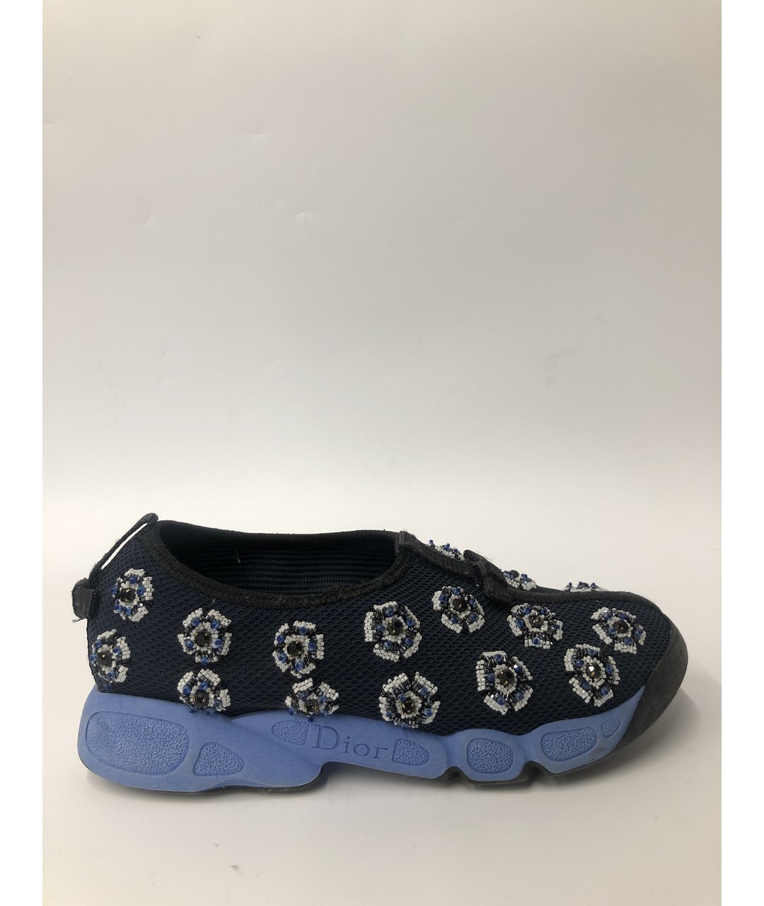 CHRISTIAN DIOR PRE-OWNED Темно-синие текстильные кроссовки, фото 5