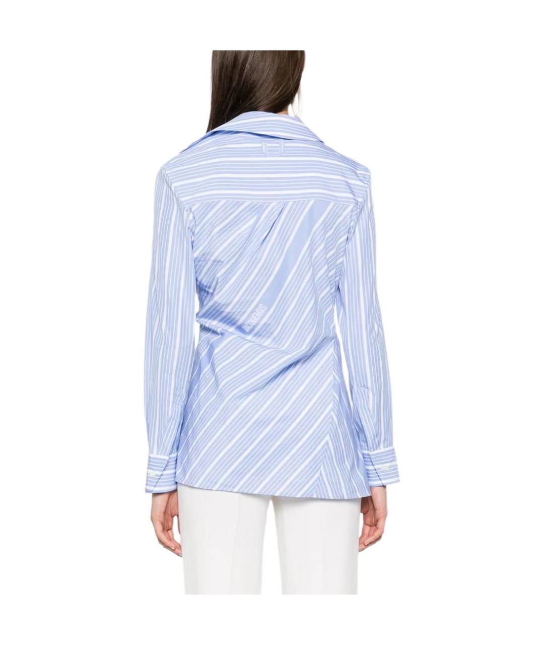 JACQUEMUS Голубая хлопковая рубашка, фото 3