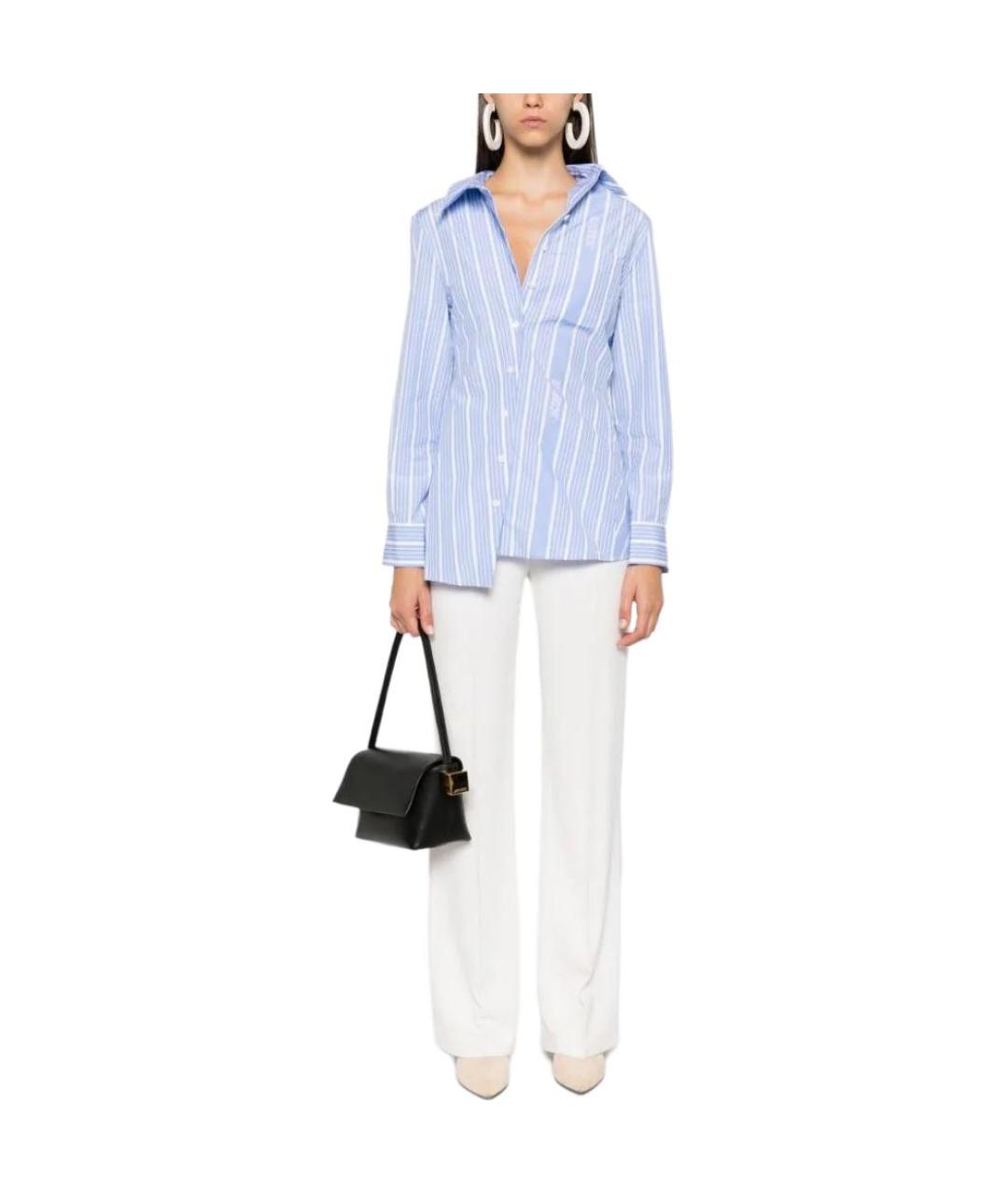 JACQUEMUS Голубая хлопковая рубашка, фото 2