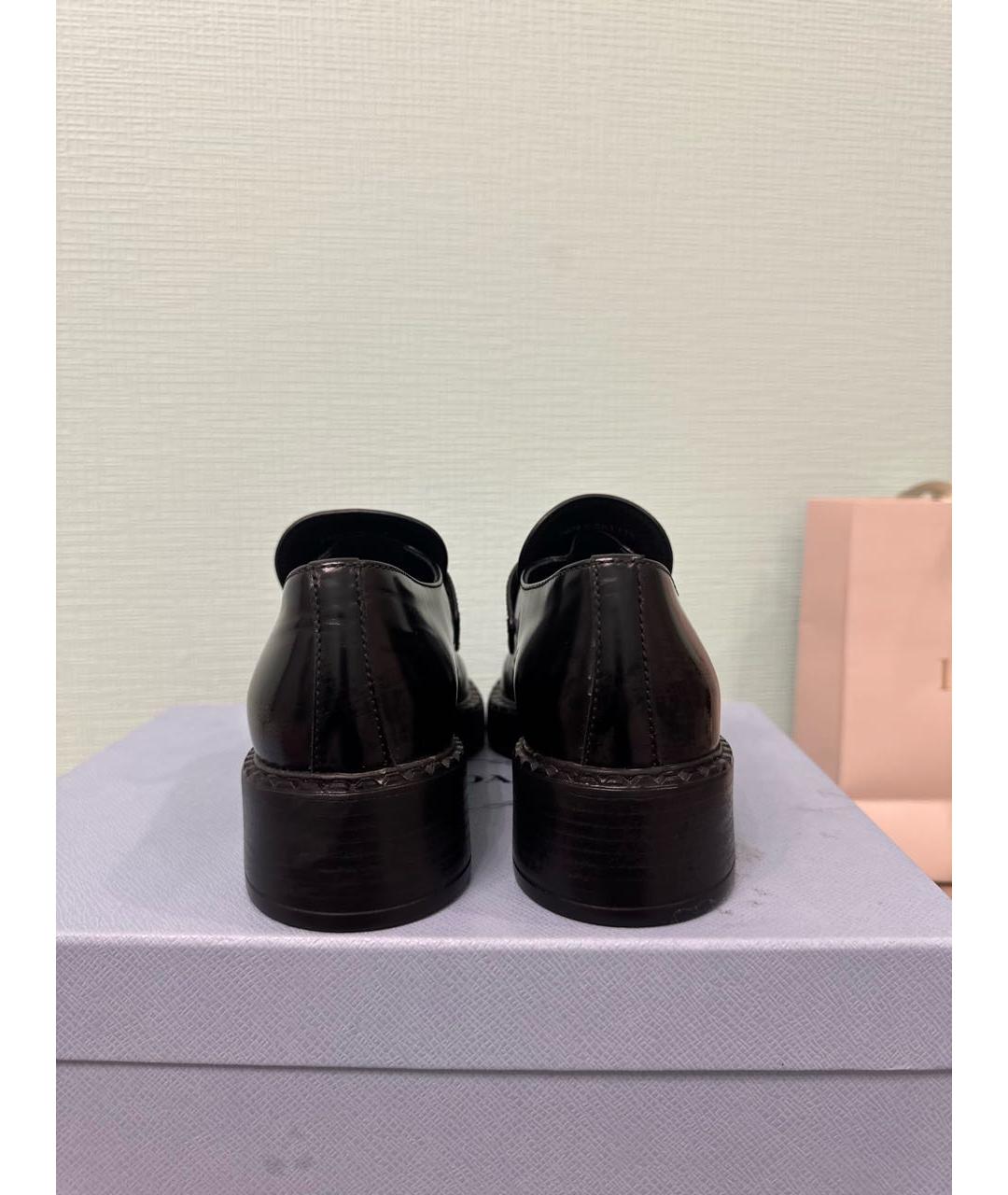 PRADA Черные кожаные лоферы, фото 4