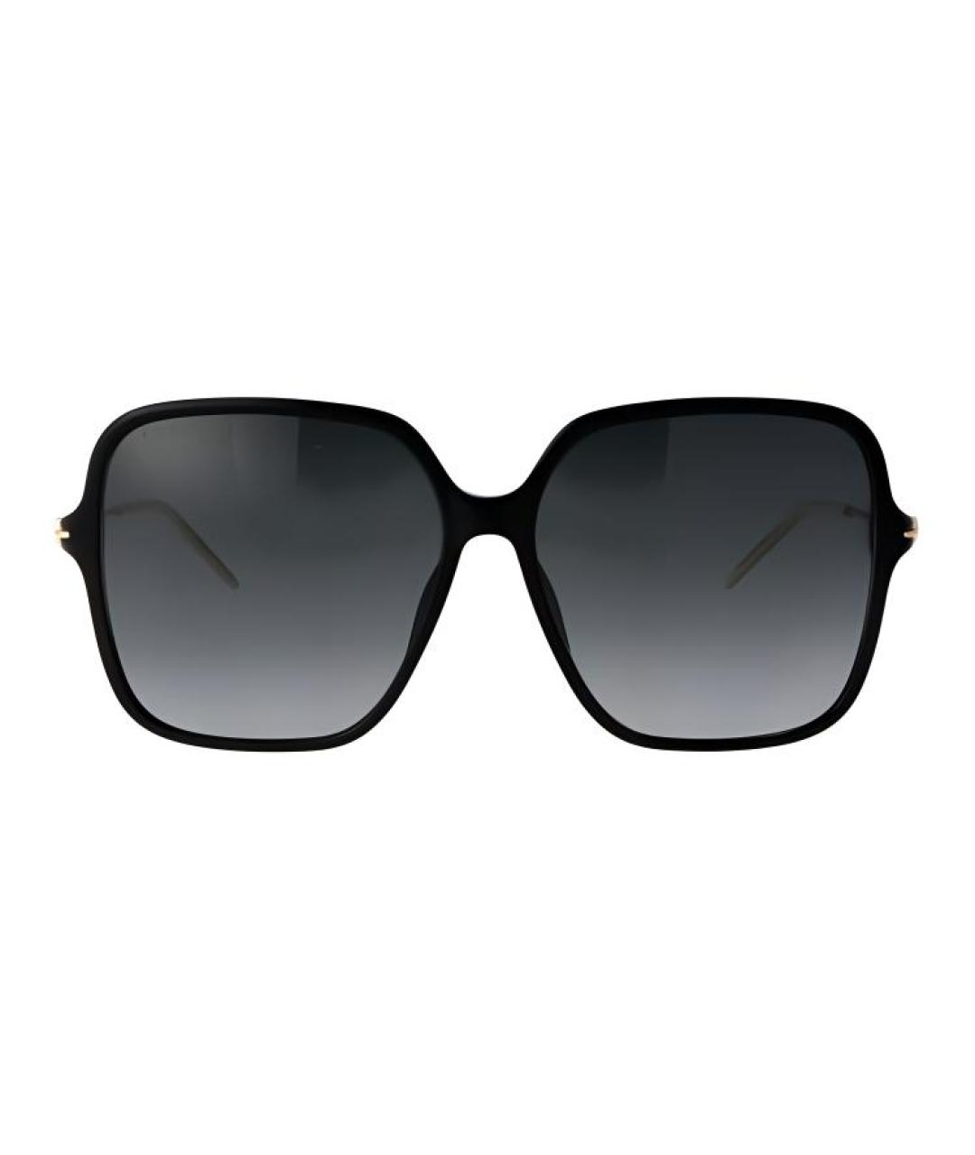 GUCCI Черные металлические солнцезащитные очки, фото 1