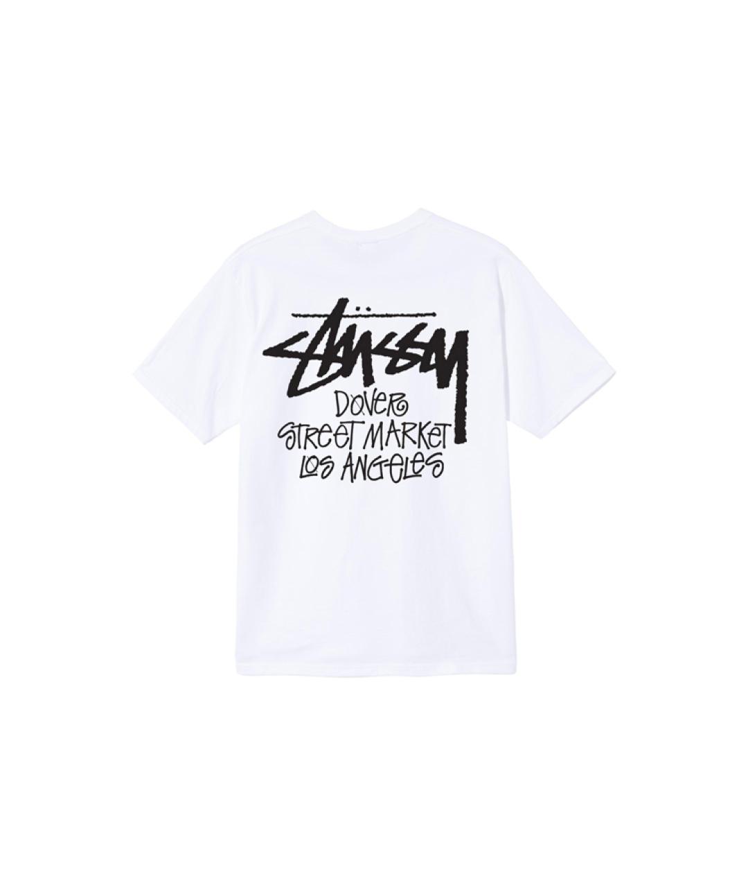 STUSSY Белая хлопковая футболка, фото 2