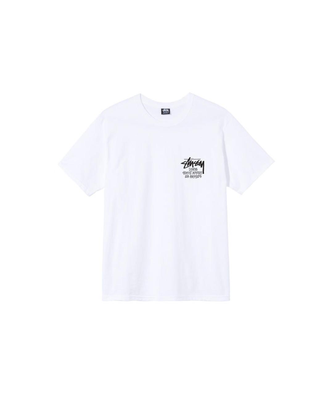 STUSSY Белая хлопковая футболка, фото 1