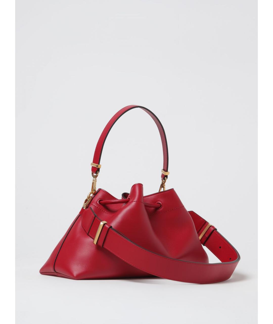 JIMMY CHOO Красная кожаная сумка через плечо, фото 2