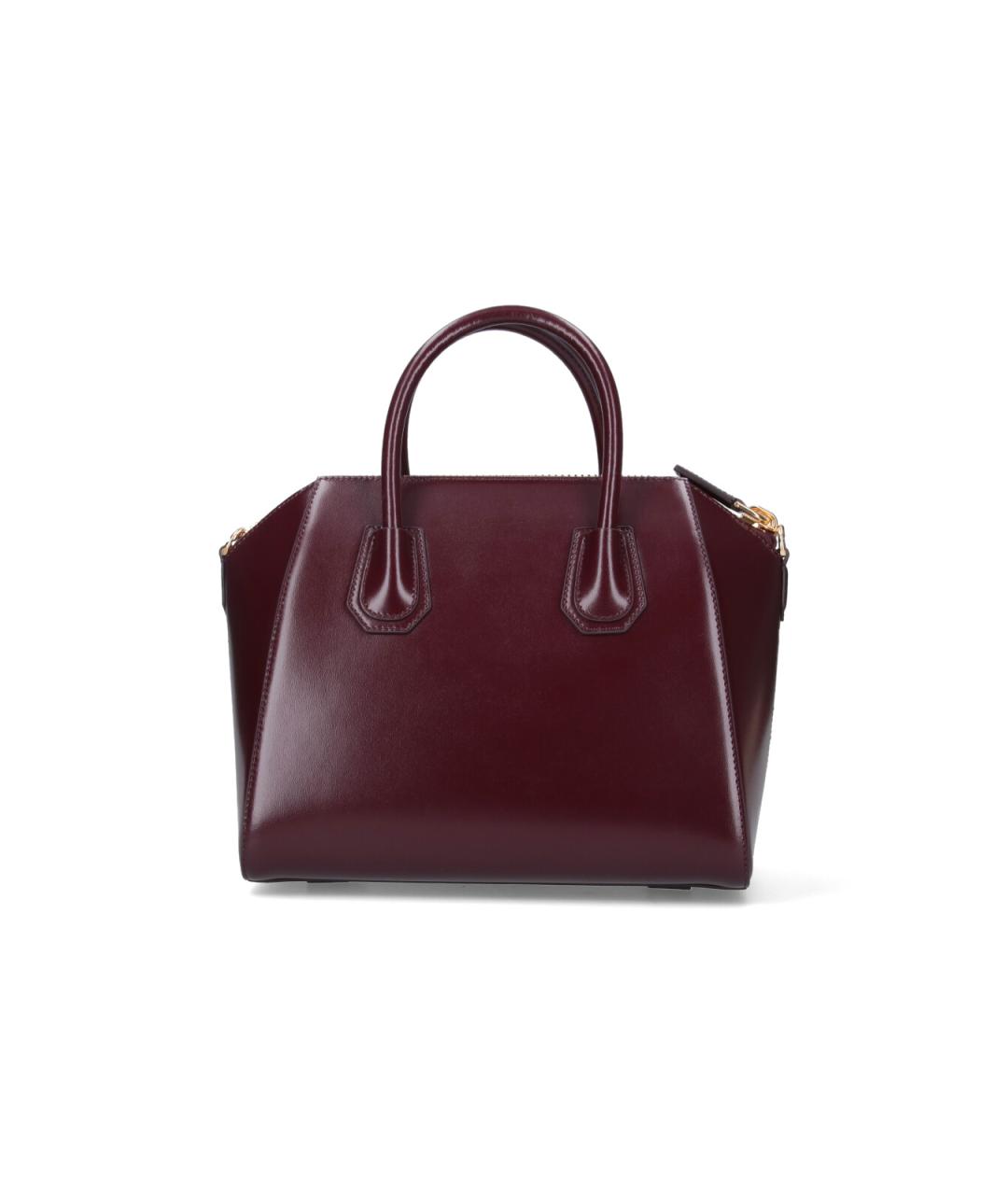 GIVENCHY Бордовая кожаная сумка тоут, фото 3