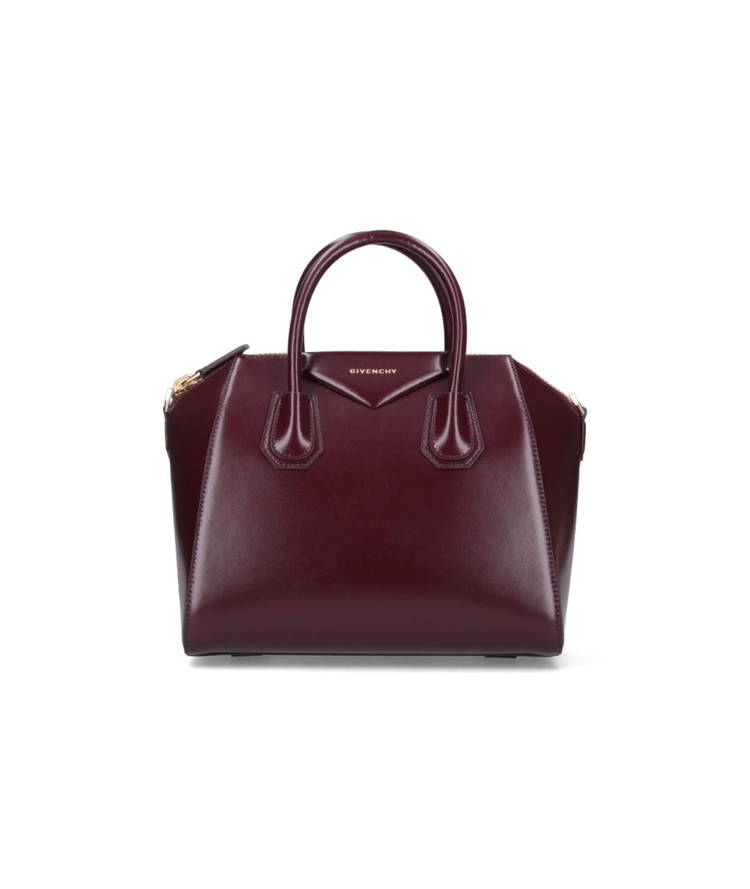 GIVENCHY Бордовая кожаная сумка тоут, фото 1