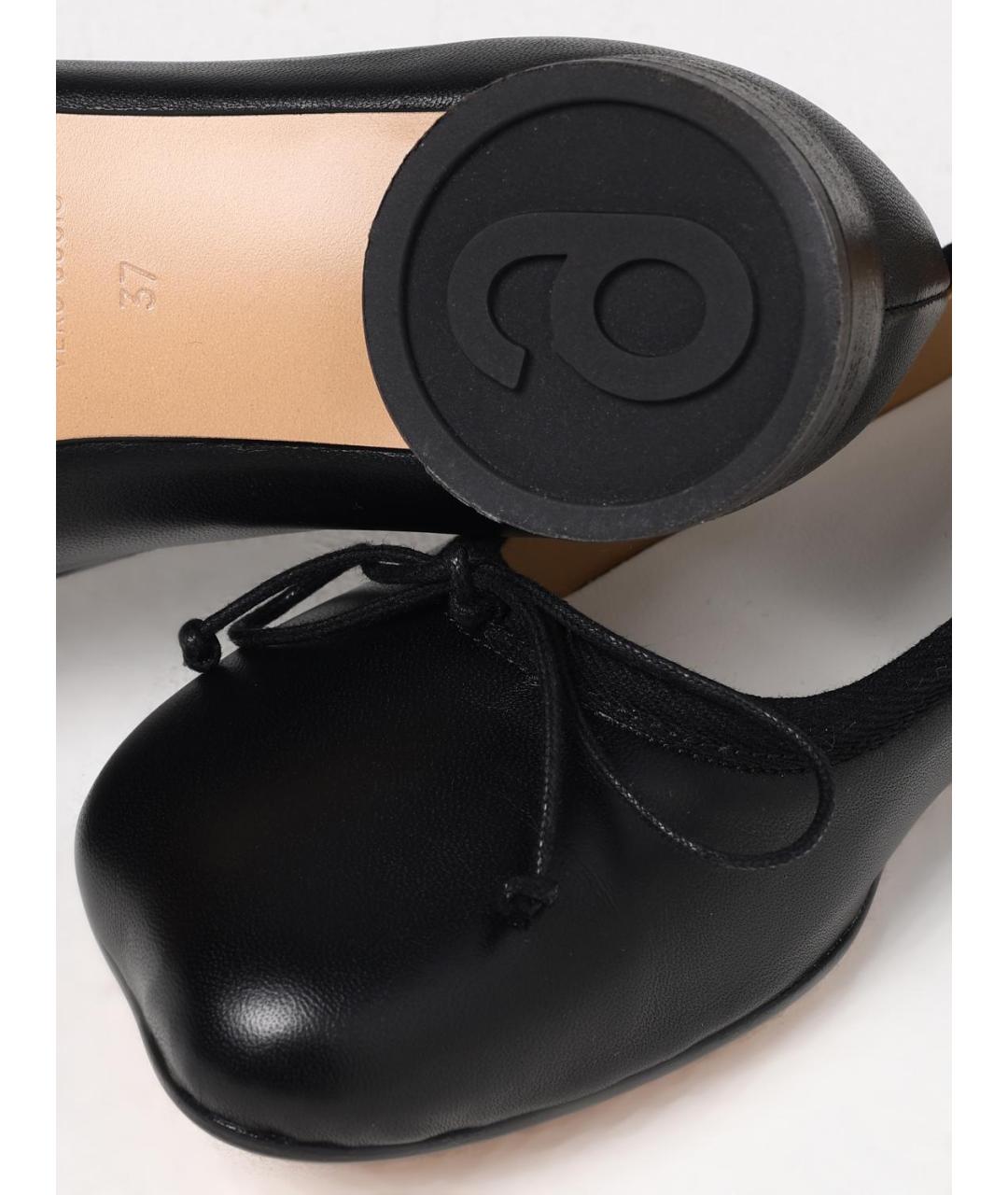 MM6 MAISON MARGIELA Черные кожаные туфли, фото 4