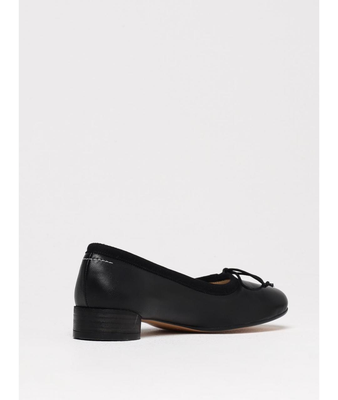 MM6 MAISON MARGIELA Черные кожаные туфли, фото 3